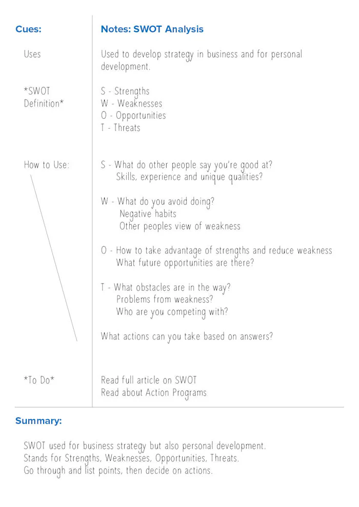 The Cornell Note-Taking System - Making Your Notes Effective and Memorable