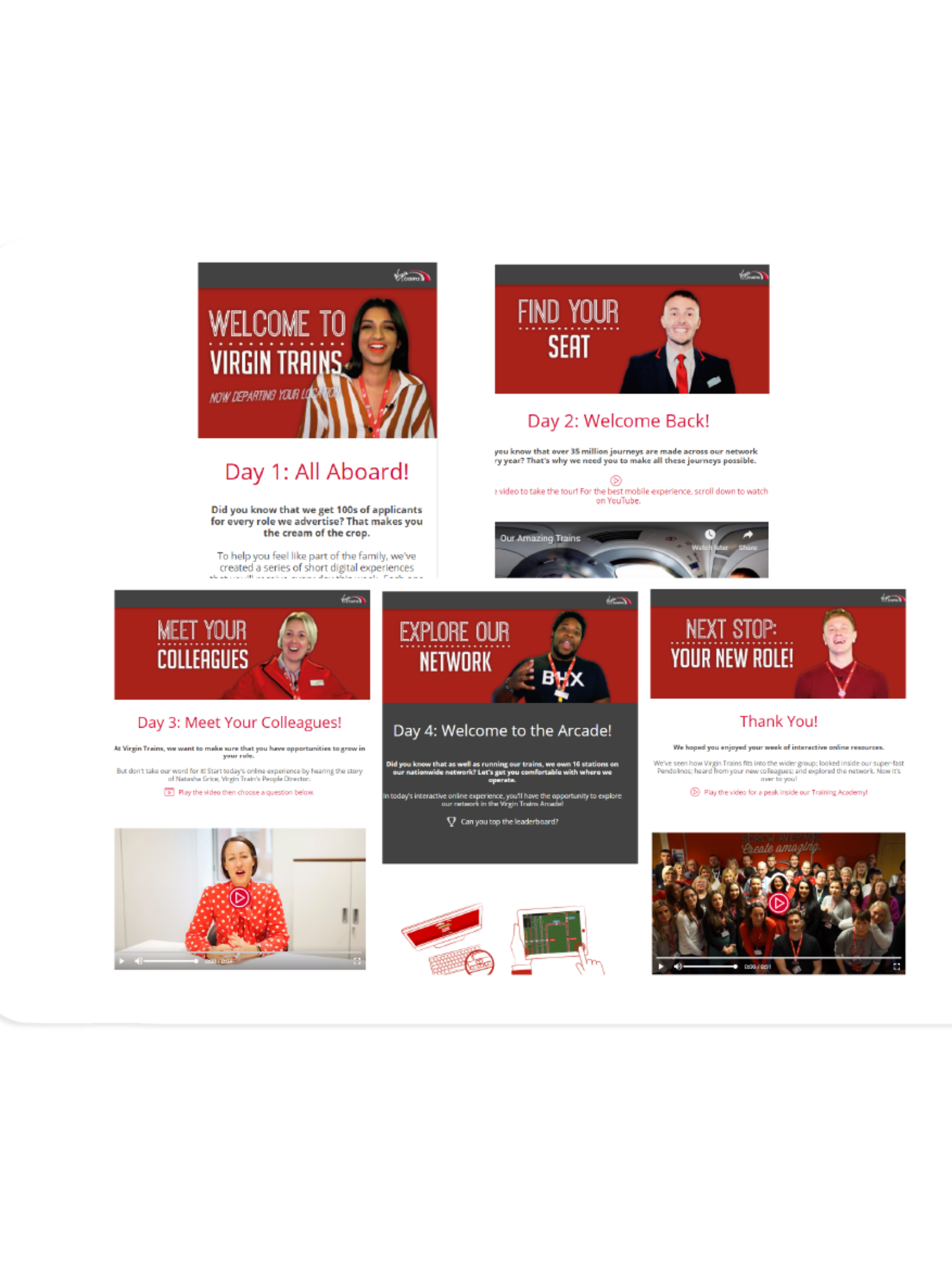 Virgin Trains onboarding solution videos